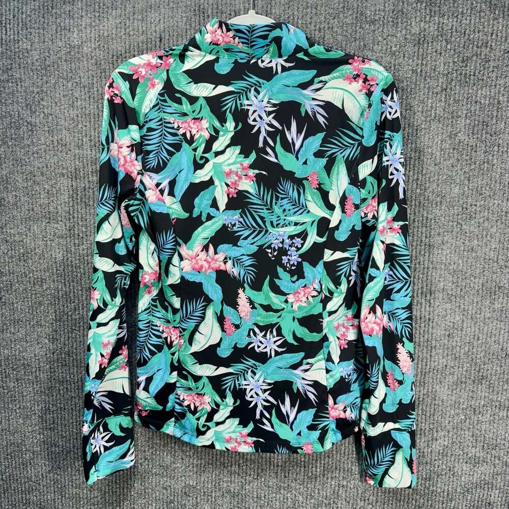 Tommy Bahama Golf Pullover Top Women's Medium 1/4 Zip Tropical Quick Dry UPF 50 - Picture 5 of 10